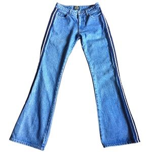 Vintage Paris Blues Striped Flare Jeans Size 5 / 26
